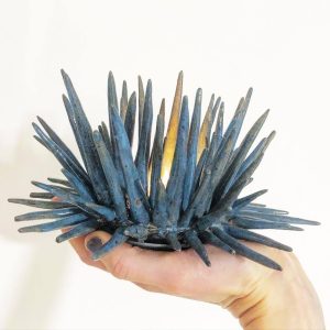 sea urchin candle holder blue