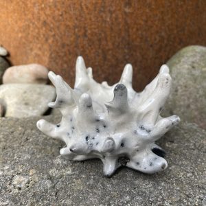 raku coral candle holder